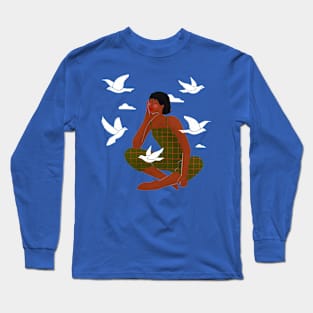 woman dreaming fly Long Sleeve T-Shirt